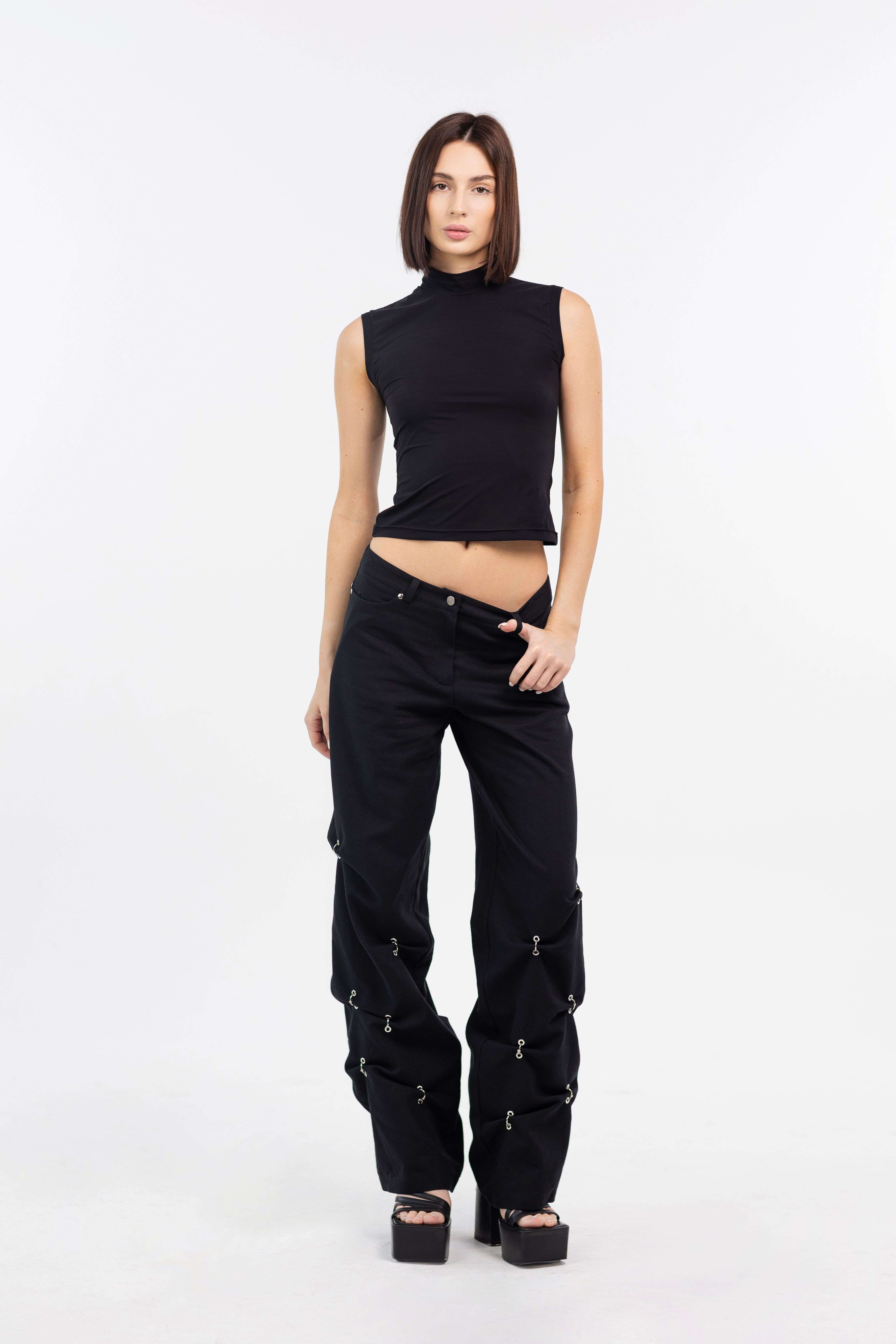 Брюки PIERCING чёрные SKVO — A72 A7191