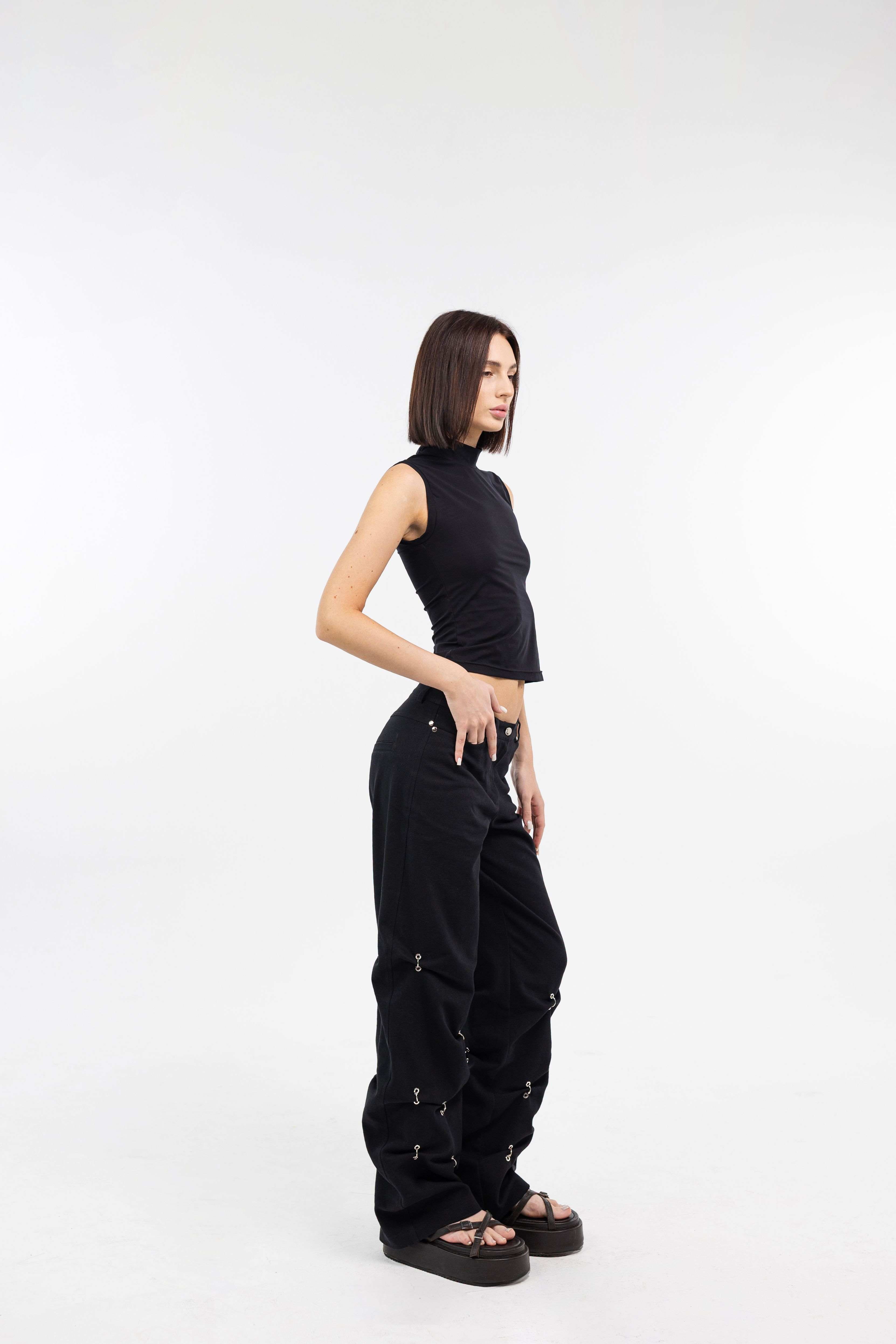 Брюки PIERCING чёрные SKVO — A72 A7268