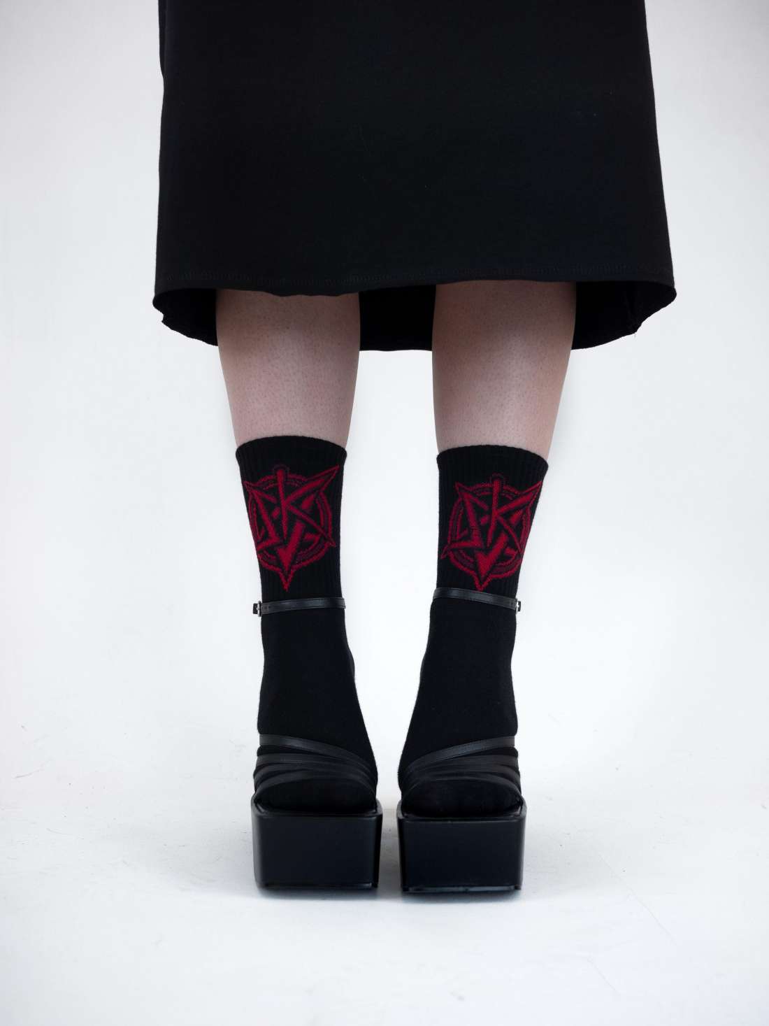 Носки женские с логотипом SKVO 36-38 чёрные