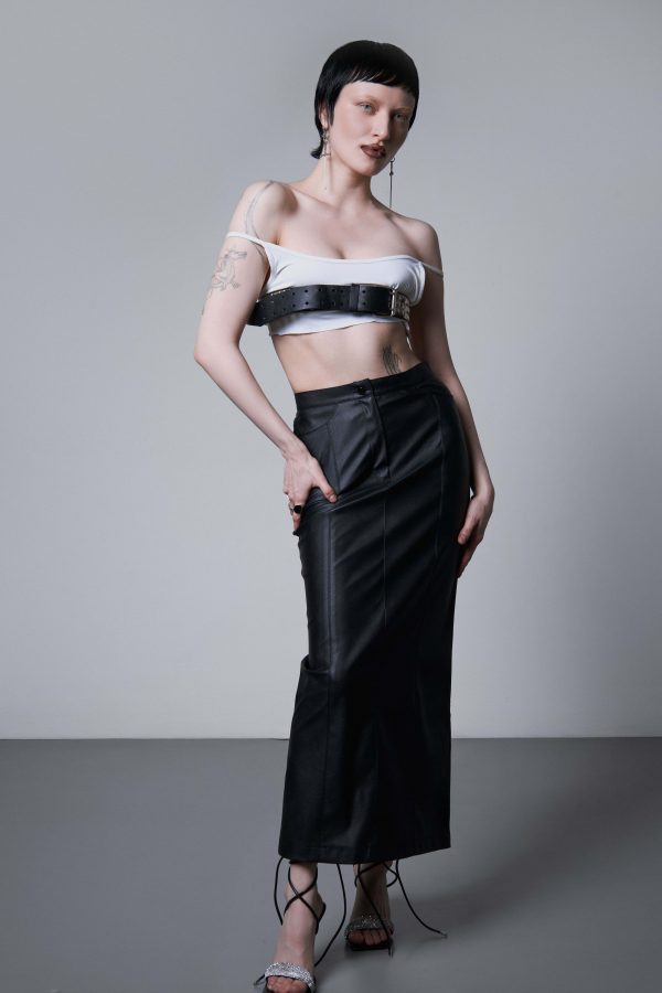 Юбка из экокожи S3023 SKVO