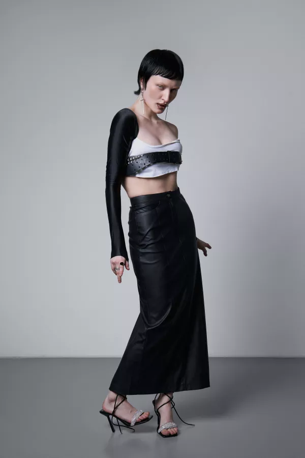 Юбка из экокожи S3023 SKVO